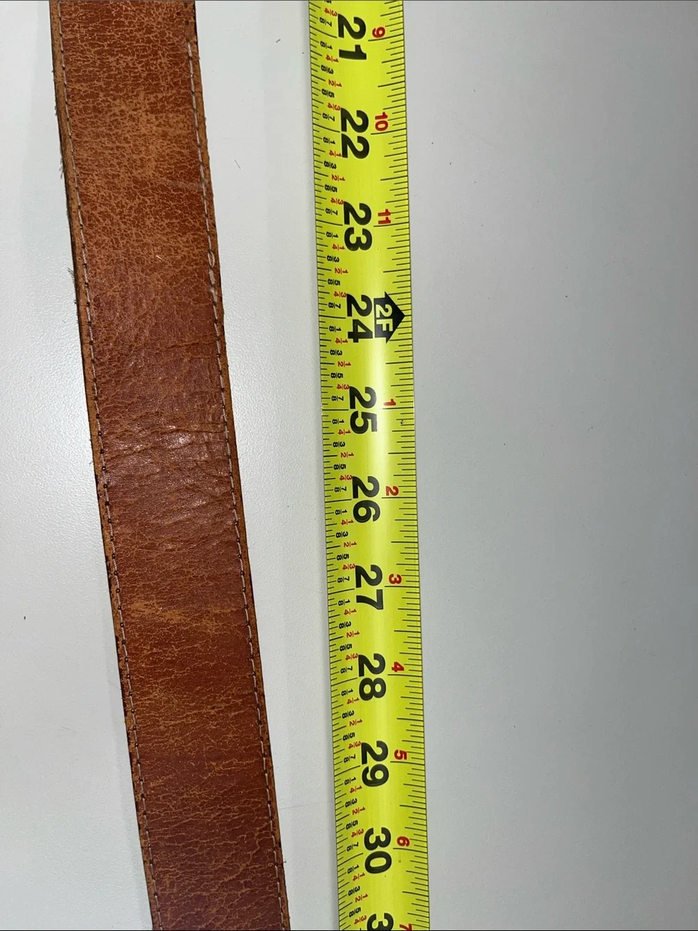 Dyna Buckle Devy Brown Leather Belt w/ Vanguard Brass Buckle